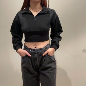 alo crop top - long sleeve